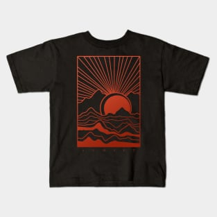abstract sunset Kids T-Shirt